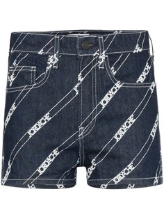 Jordache high rise logo print denim shorts