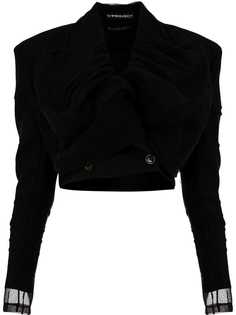 Y / Project cropped double breasted jacket