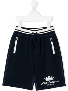 Dolce & Gabbana Kids спортивные шорты с логотипом Crown