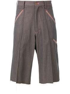 Sulvam contrast stitching shorts