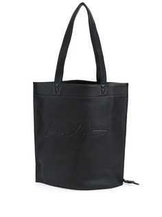 Yohji Yamamoto logo embossed tote