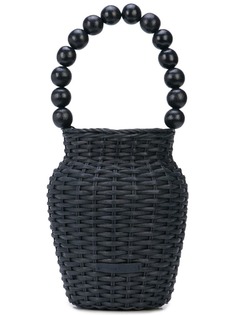 Loeffler Randall Louise wicker bucket bag