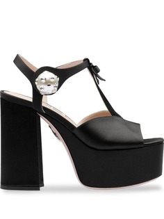 Miu Miu Satin platform sandals