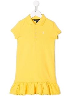 Ralph Lauren Kids платье-рубашка с воротником-поло