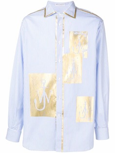JW Anderson рубашка с принтом металлик
