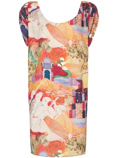 Chufy Medina printed scoop neck mini dress