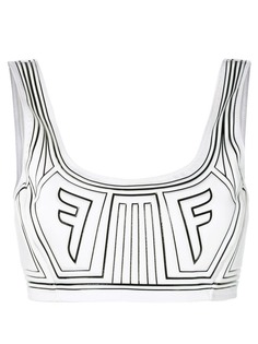 Fendi укороченный топ с графичным принтом