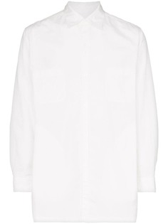 Yohji Yamamoto рубашка с карманами и разрезом