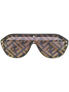 Fendi Eyewear солнцезащитные очки-авиаторы с принтом FF