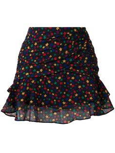 Saint Laurent юбка мини с принтом