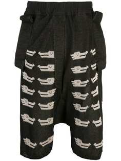 Bernhard Willhelm graphic print knee-length shorts