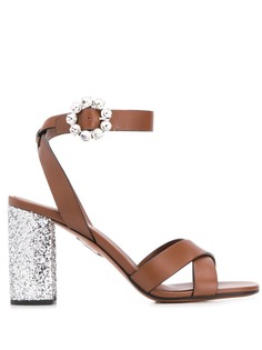 Miu Miu glitter heel sandals