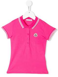 Moncler Kids рубашка-поло с отделкой в полоску