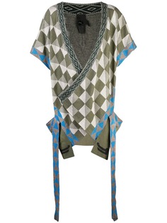 Bernhard Willhelm geometric short-sleeve cardigan