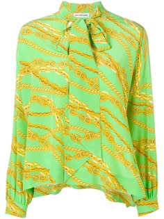 Balenciaga блузка с цепочным принтом