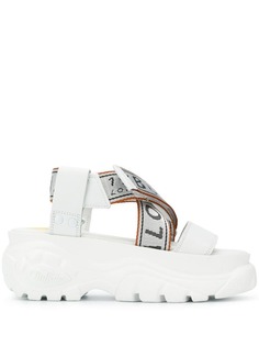 Buffalo logo strap sandals