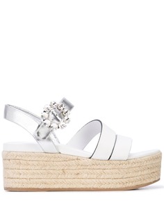 Miu Miu leather platform sandals