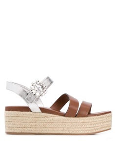 Miu Miu embellished buckle platform sandals