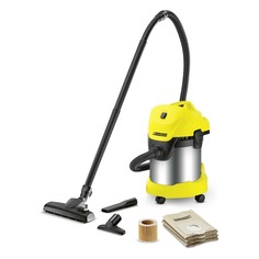 Пылесос KARCHER WD 3 Premium Home, 1000Вт, желтый