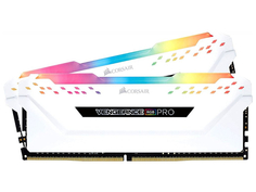 Модуль памяти Corsair Vengeance RGB Pro White DDR4 DIMM 2666MHz PC4-21300 CL16 - 16Gb KIT (2x8Gb) CMW16GX4M2A2666C16W