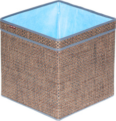 Корзина для хранения с ручками Casy Home 30х30х30 см, коричневый/синий (BА-041)