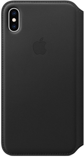 Чехол Apple Leather Folio для iPhone Xs Max Black (MRX22ZM/A)