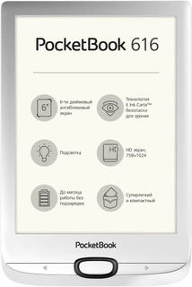 Электронная книга PocketBook 616 Matte Silver