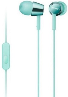 Наушники с микрофоном Sony MDR-EX155AP Cyan (MDREX155APLQ)