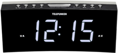Часы с радио Telefunken TF-1569U черный/белый