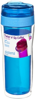 Термокружка для кофе Sistema To-Go Twist 'n' Sip Coffee, 490 мл Blue (21478)