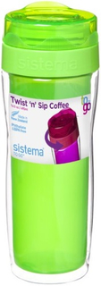Термокружка для кофе Sistema To-Go Twist 'n' Sip Coffee, 490 мл Green (21478)
