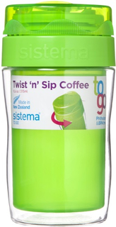 Термокружка для кофе Sistema To-Go Twist 'n' Sip Coffee, 315 мл Green (21477)