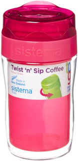 Термокружка для кофе Sistema To-Go Twist 'n' Sip Coffee, 315 мл Red (21477)