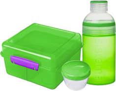 Контейнер и бутылка для воды Sistema Lunch Pack, 2 л Green (41580)