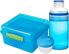 Контейнер и бутылка для воды Sistema Lunch Pack, 2 л Blue (41580)