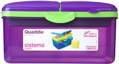 Контейнер и бутылка для воды Sistema Lunch Quaddie, 2 л Violet (3970С6)