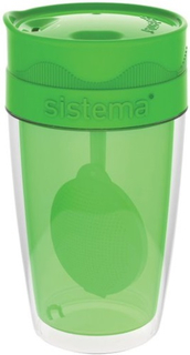 Термокружка для чая Sistema To-Go Twist 'n' Sip Tea, 370 мл Green (21476)