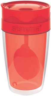 Термокружка для чая Sistema To-Go Twist 'n' Sip Tea, 370 мл Orange (21476)
