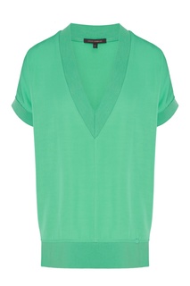 Зеленая блузка с V-вырезом Adolfo Dominguez