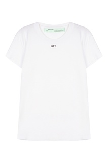 Белая футболка с надписью Off White