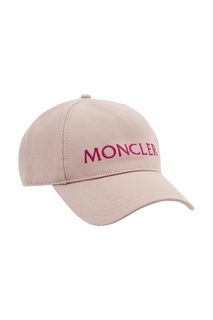 Светло-розовая бейсболка с логотипом Moncler