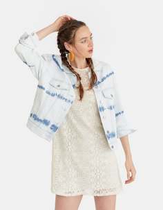 Джинсовая куртка с эффектом потертости Stradivarius