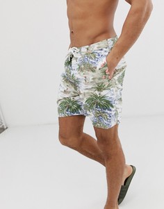 Пляжные шорты с гавайским принтом Abercrombie & Fitch - 7 дюймов - Мульти