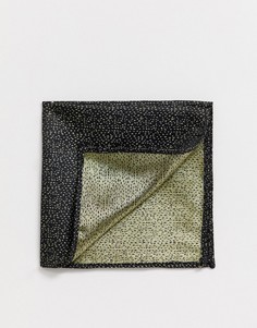 Платок для пиджака в горошек металлик Moss London - Золотой