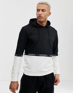 Черно-белый свитшот с капюшоном Emporio Armani - КОМПЛЕКТ 2 - Черный