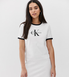 Платье-футболка с логотипом Calvin Klein Jeans - Белый
