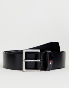 Черный кожаный ремень Tommy Hilfiger Modern - 4 см - Черный