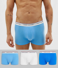 Набор из 3 боксеров-брифов синего и белого цвета с контрастным поясом Tommy Hilfiger - Мульти