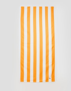 Большое пляжное полотенце оранжевого цвета в полоску Dock & Bay - Оранжевый