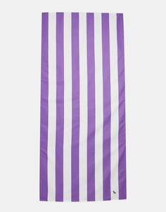 Большое пляжное полотенце фиолетового цвета в полоску Dock & Bay - Фиолетовый